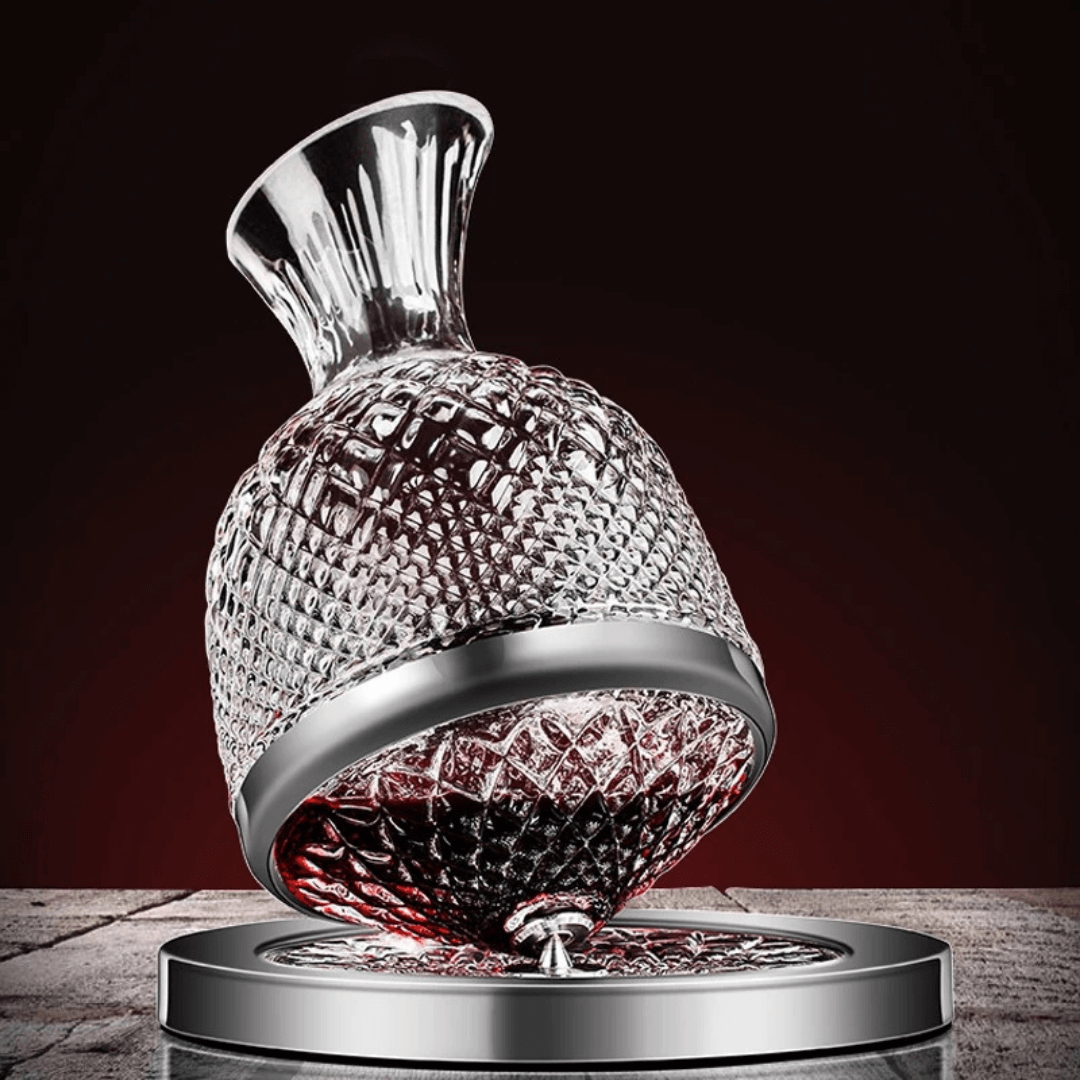 360° Rotierender Kristall-Weindekanter