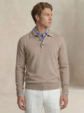 Camisa Polo de Cashmere Bege