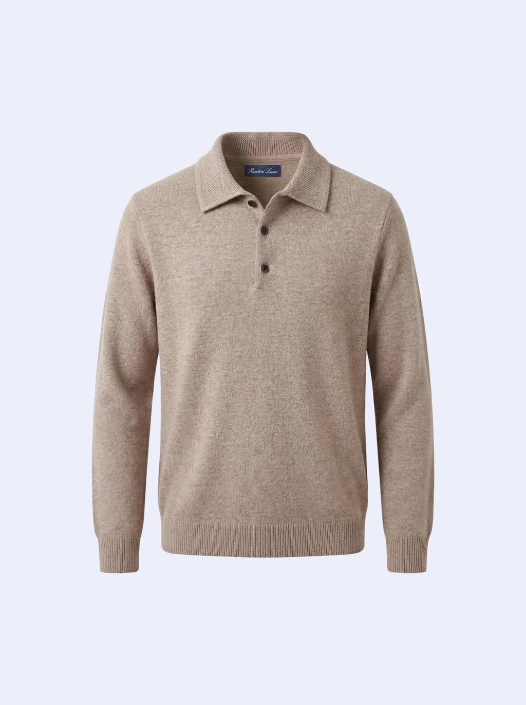 Camisa Polo de Cashmere Bege