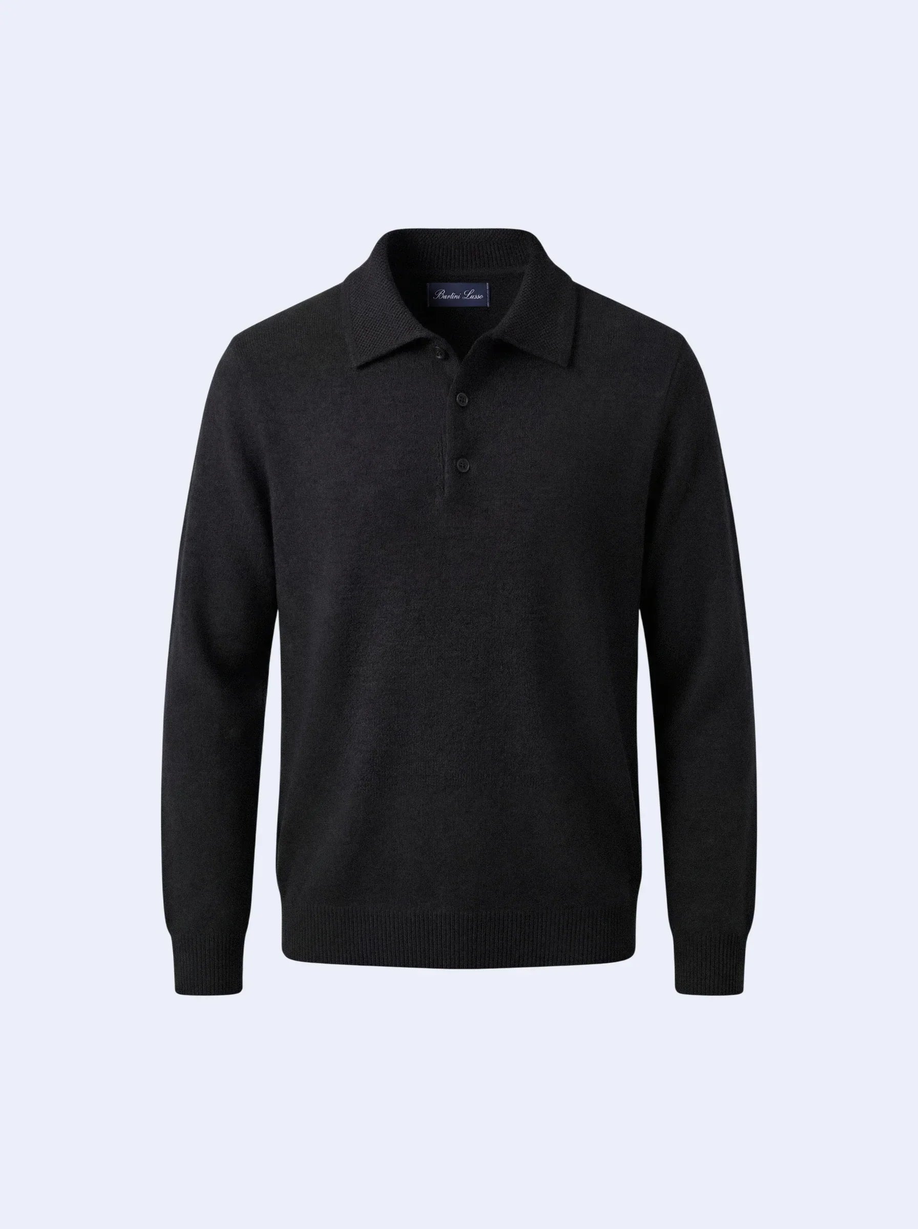 Camisa Polo de Cashmere Preto