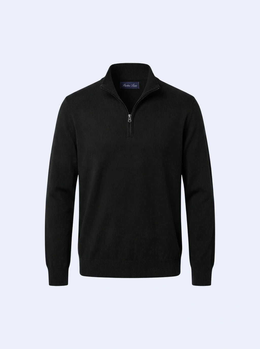 Suéter com Zíper de Cashmere Preto