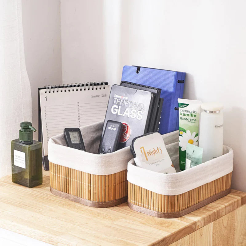 Nordhöhe Bambus Aufbewahrungskörbe – 3-teiliges Set