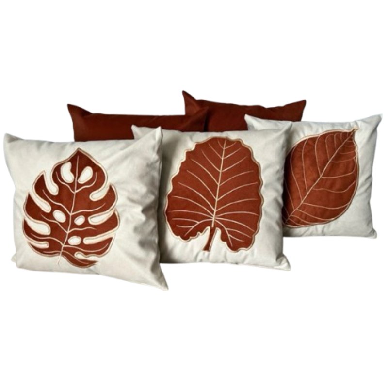 Set mit 5 Bestickten Kissenbezügen Vicentini