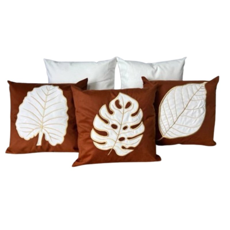 Set mit 5 Bestickten Kissenbezügen Vicentini