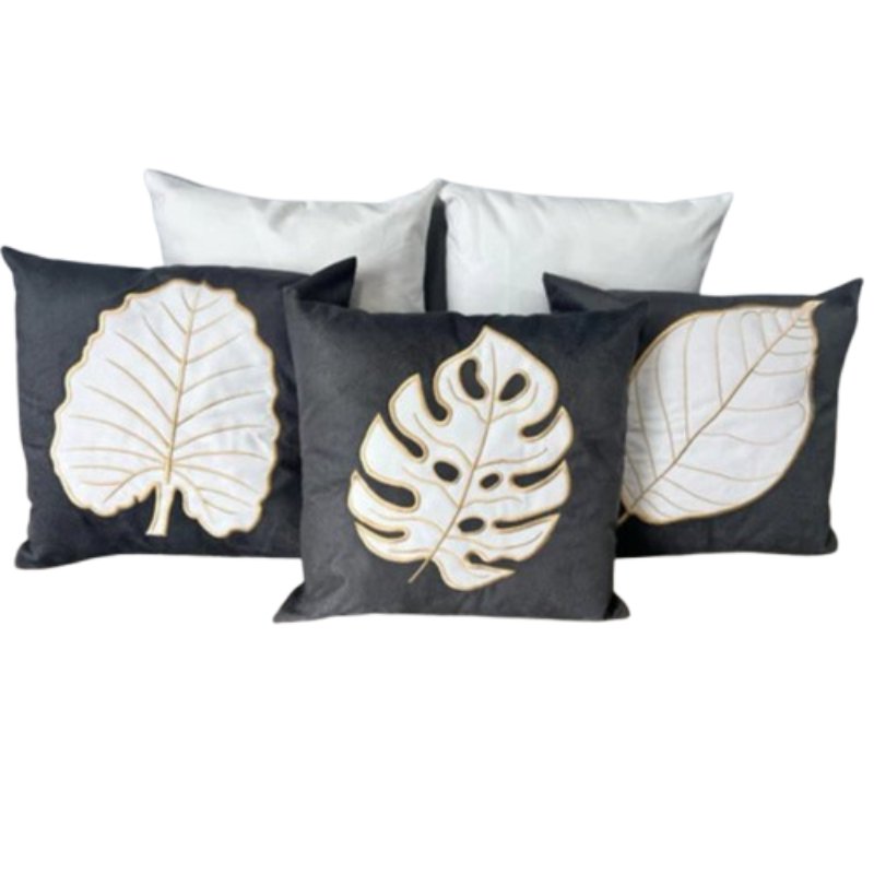 Set mit 5 Bestickten Kissenbezügen Vicentini