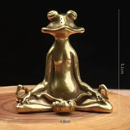 Yoga-Frosch Skulptur aus Massivbronze